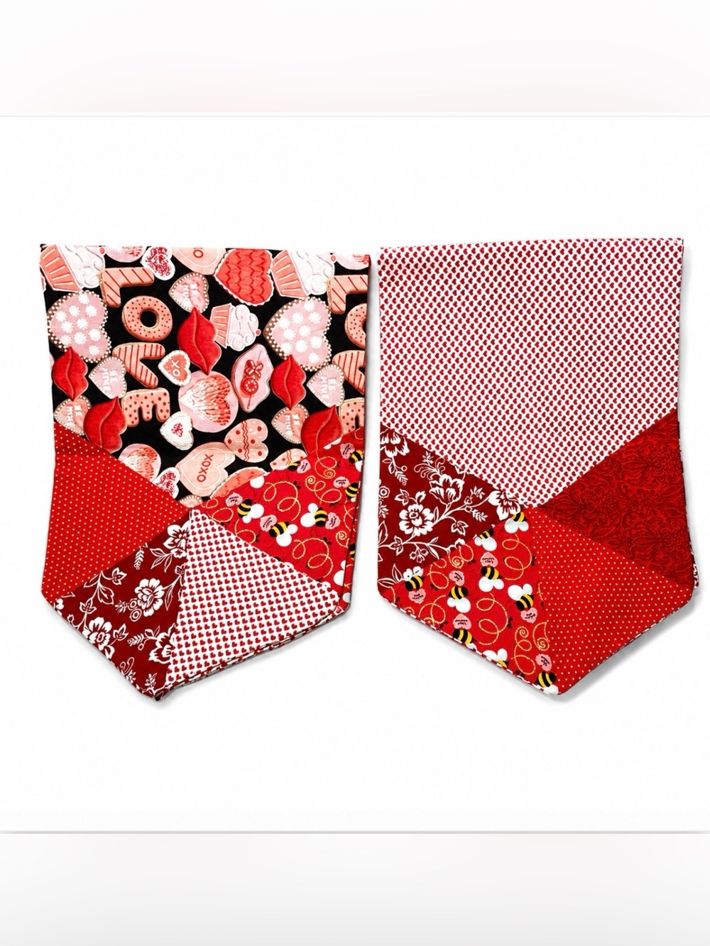 Adorablely Beautiful Hand Made Bees & Hearts Table Runners Set of 2
